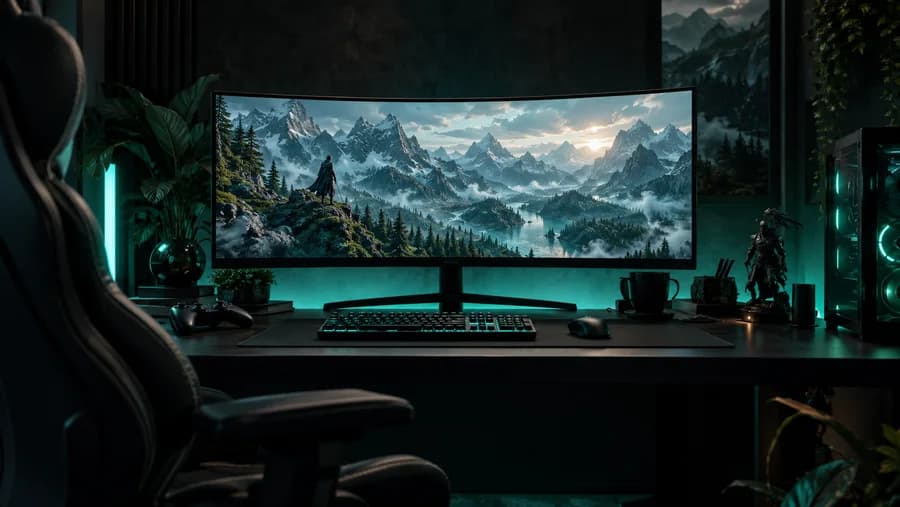 Setup gamer, imagen conceptual